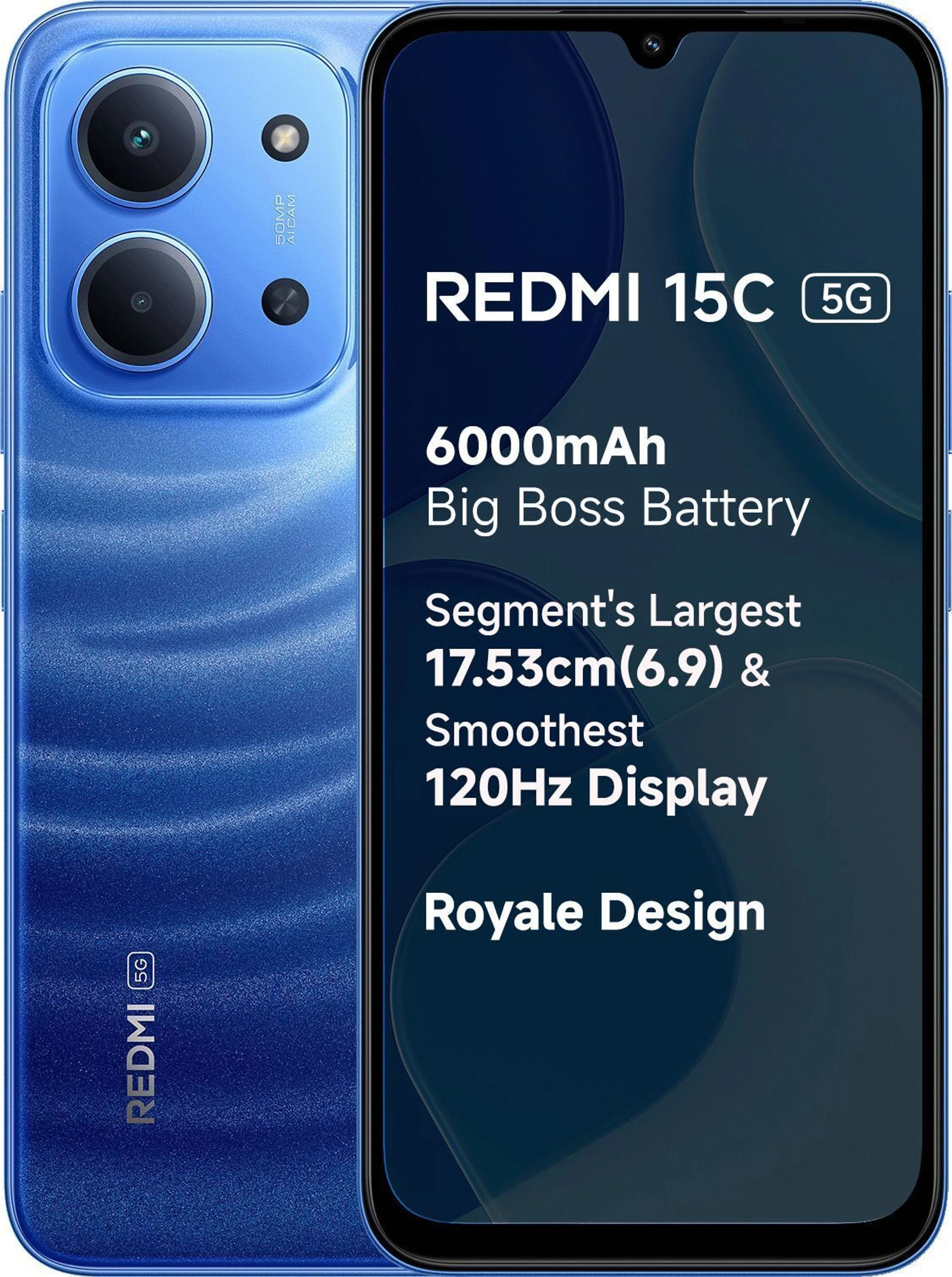 REDMI 15C 5G (Midnight Black, 128 GB) (4 GB RAM) - Image 1