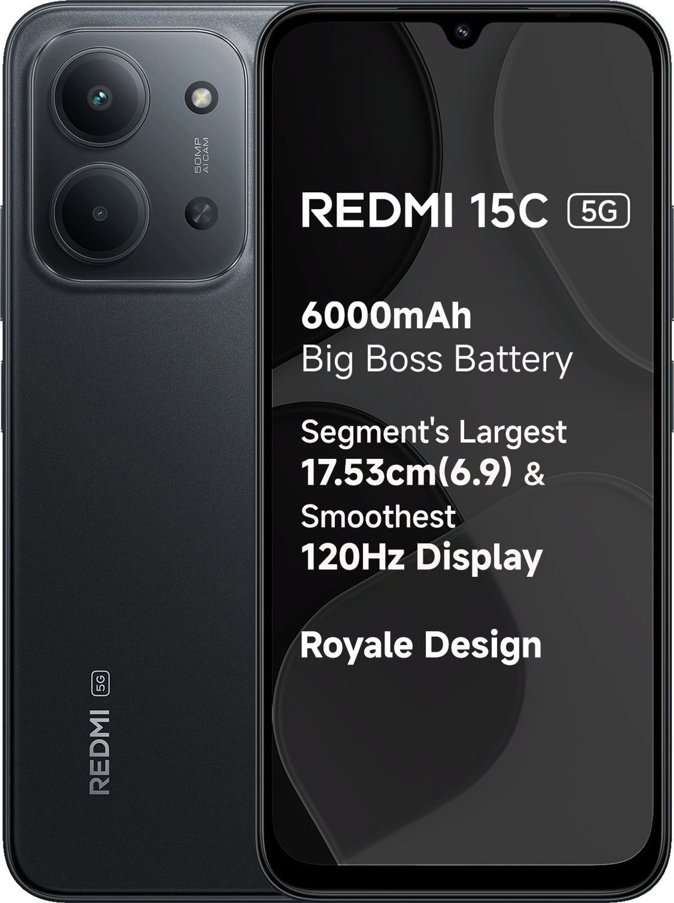 REDMI 15C 5G (Midnight Black, 128 GB) (4 GB RAM)