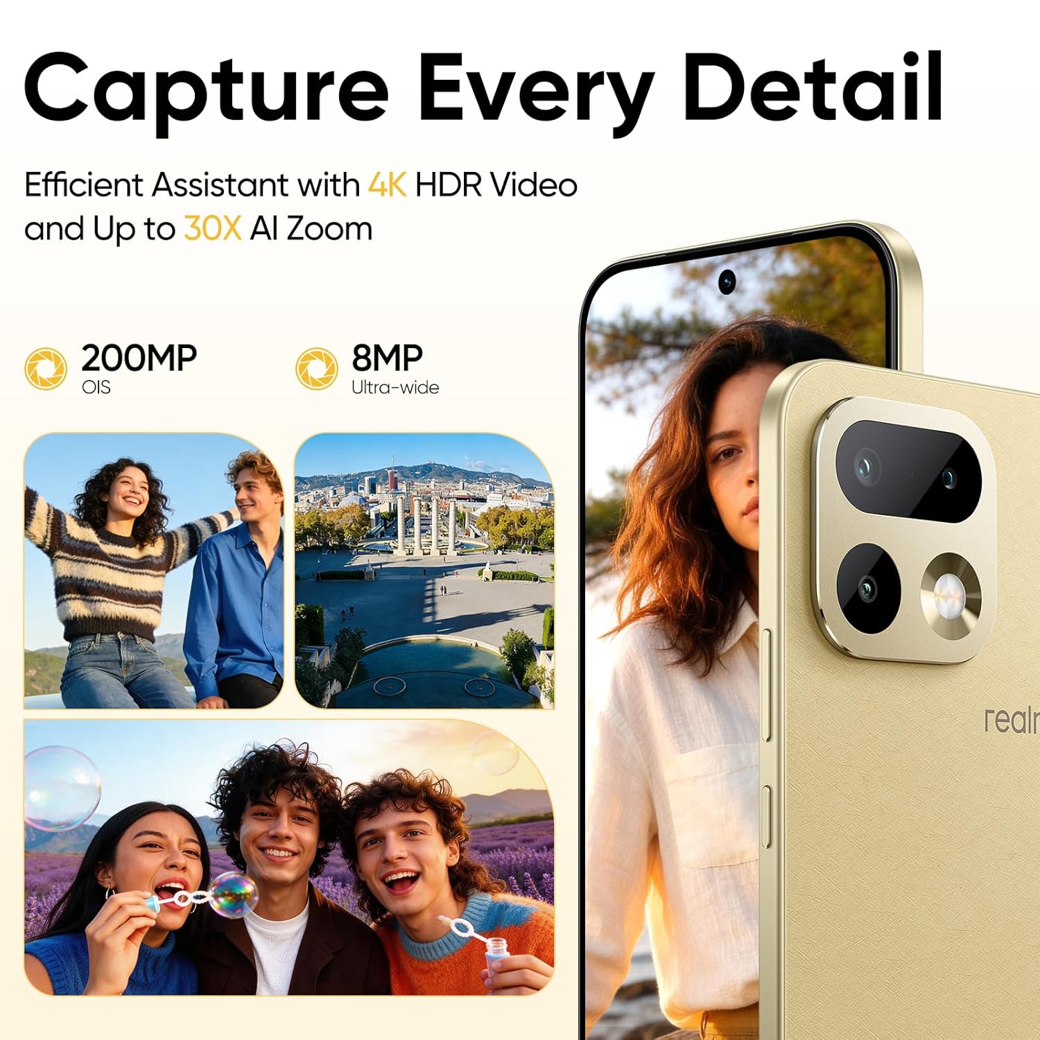 realme 16 Pro 5G, 8+256 GB, MediaTek Dimensity 7300 Max, Camera 50MP, Straight Display 6.78“144Hz, Battery 7000mAh, Master Gold Visit the realme Store thumbnail 2