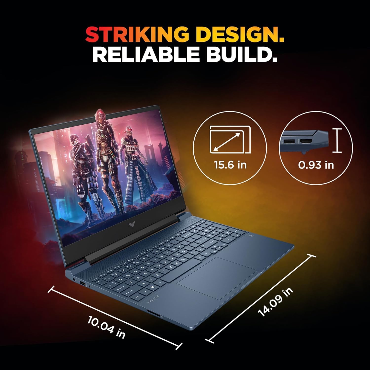 *HP Victus 15-fb3118AX* Gaming Laptop (AMD Ryzen 7 7445H/ 16GB/ 512GB SSD/ Win11/ 6GB RTX 4050) is a Windows Gaming Laptop powered by 7th Gen AMD Ryzen 7 7445H with 16 GB DDR5 RAM and 512 GB SSD. It has a 15.6 inches IPS display with 144 Hz refresh rate. It is equipped with an NVIDIA GeForce RTX 4050 GPU with 6 GB VRAM. It has a 70 Wh. Notable features include Backlit Keyboard, Anti-Glare Display, Ethernet, Card Reader thumbnail 2