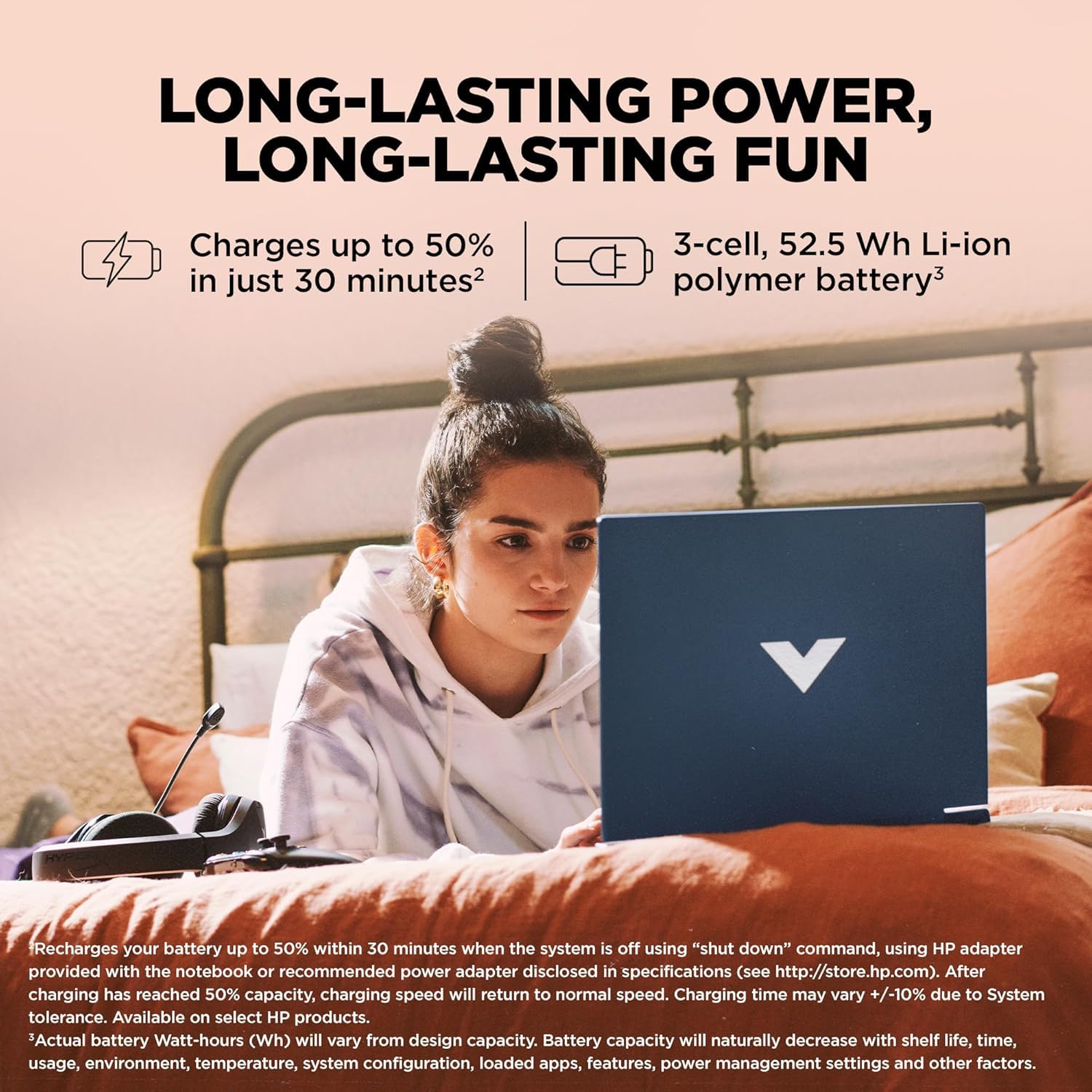 *HP Victus 15-fb3118AX* Gaming Laptop (AMD Ryzen 7 7445H/ 16GB/ 512GB SSD/ Win11/ 6GB RTX 4050) is a Windows Gaming Laptop powered by 7th Gen AMD Ryzen 7 7445H with 16 GB DDR5 RAM and 512 GB SSD. It has a 15.6 inches IPS display with 144 Hz refresh rate. It is equipped with an NVIDIA GeForce RTX 4050 GPU with 6 GB VRAM. It has a 70 Wh. Notable features include Backlit Keyboard, Anti-Glare Display, Ethernet, Card Reader thumbnail 5