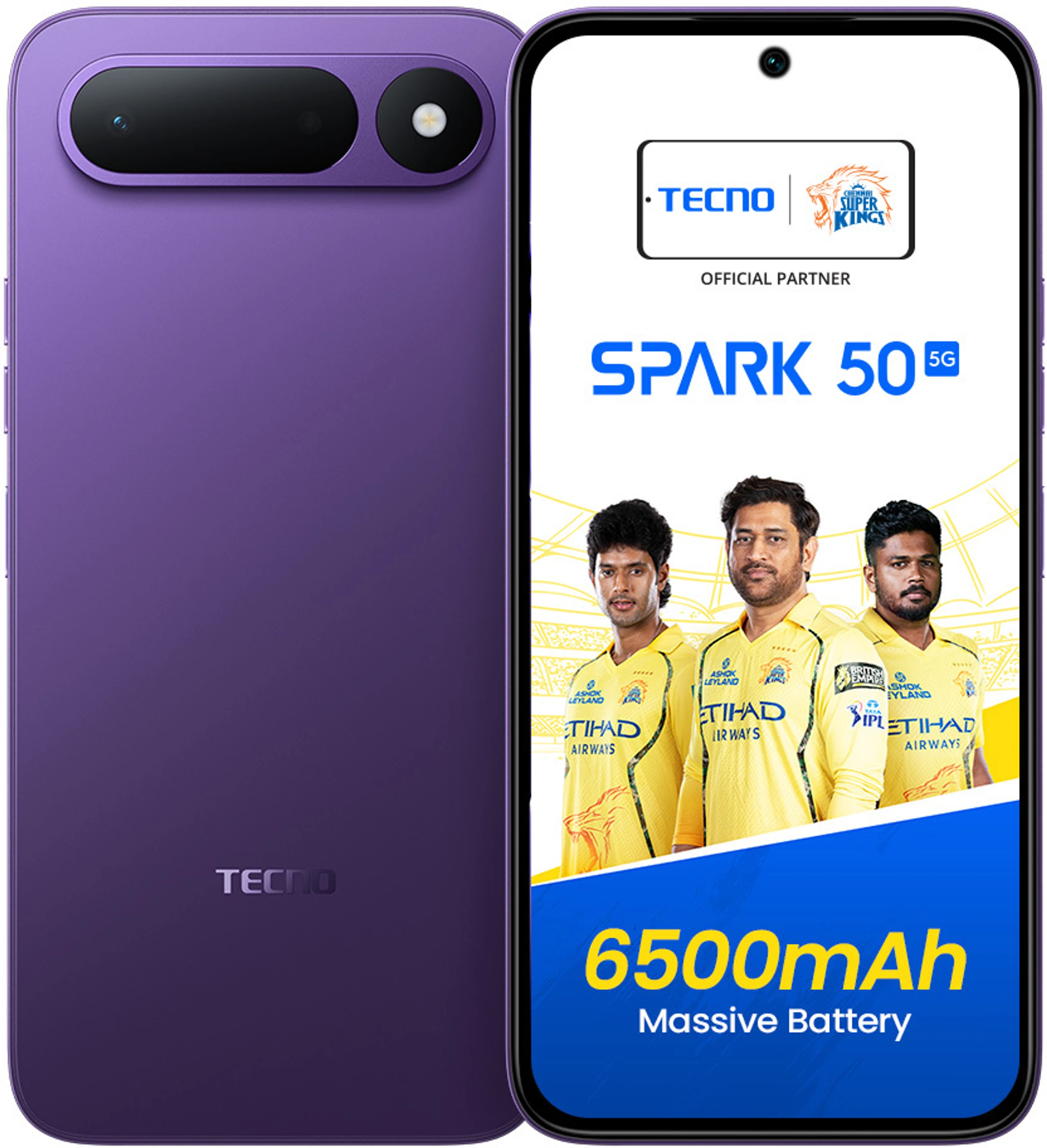 Tecno Spark 50 5G (Fantasy Purple, 128 GB) (4 GB RAM)