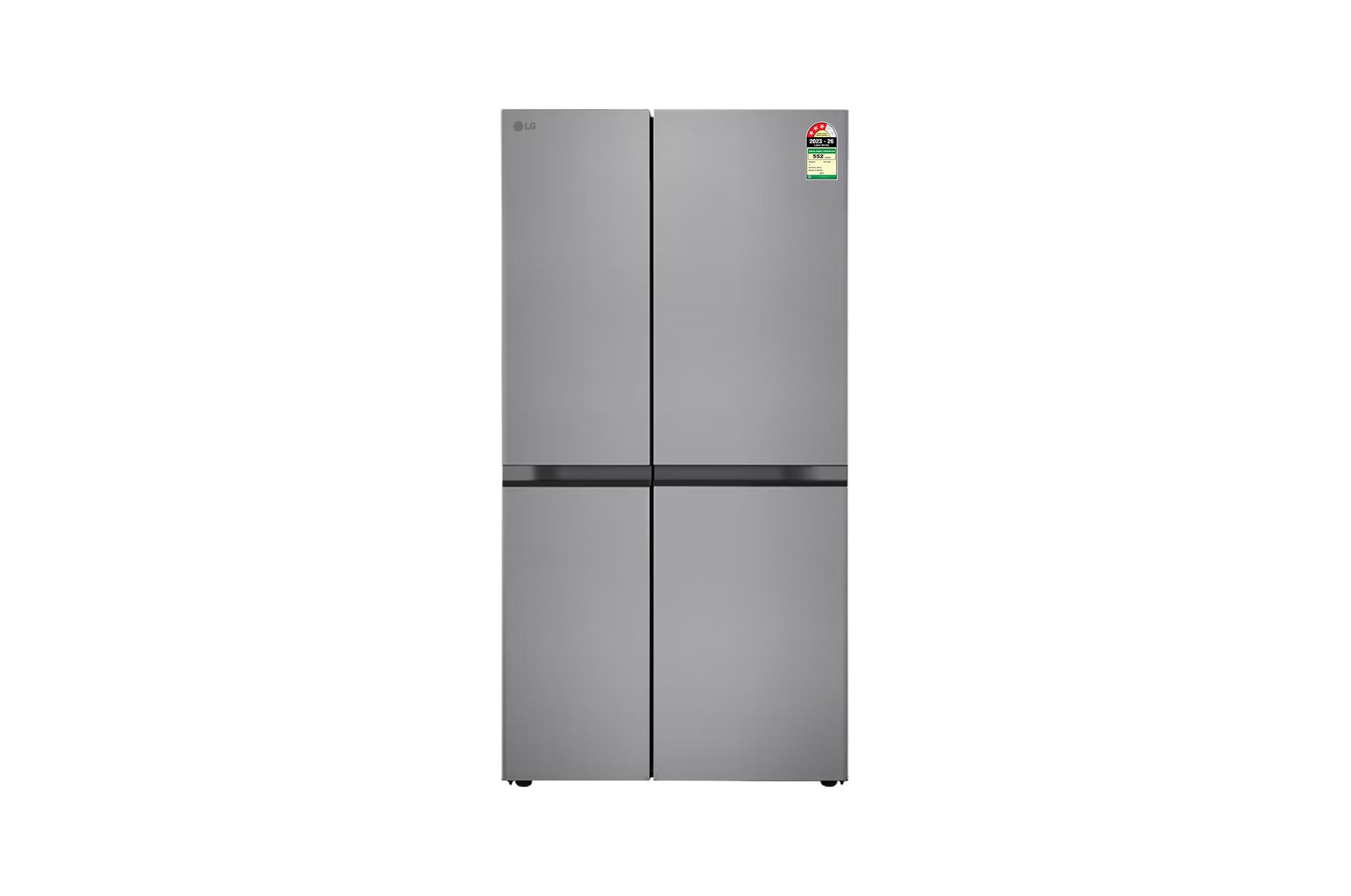 LG 650L Side-by-Side Refrigerator, Convertible, Multi Air Flow, Shiny Steel (GL-B257JPZ3)